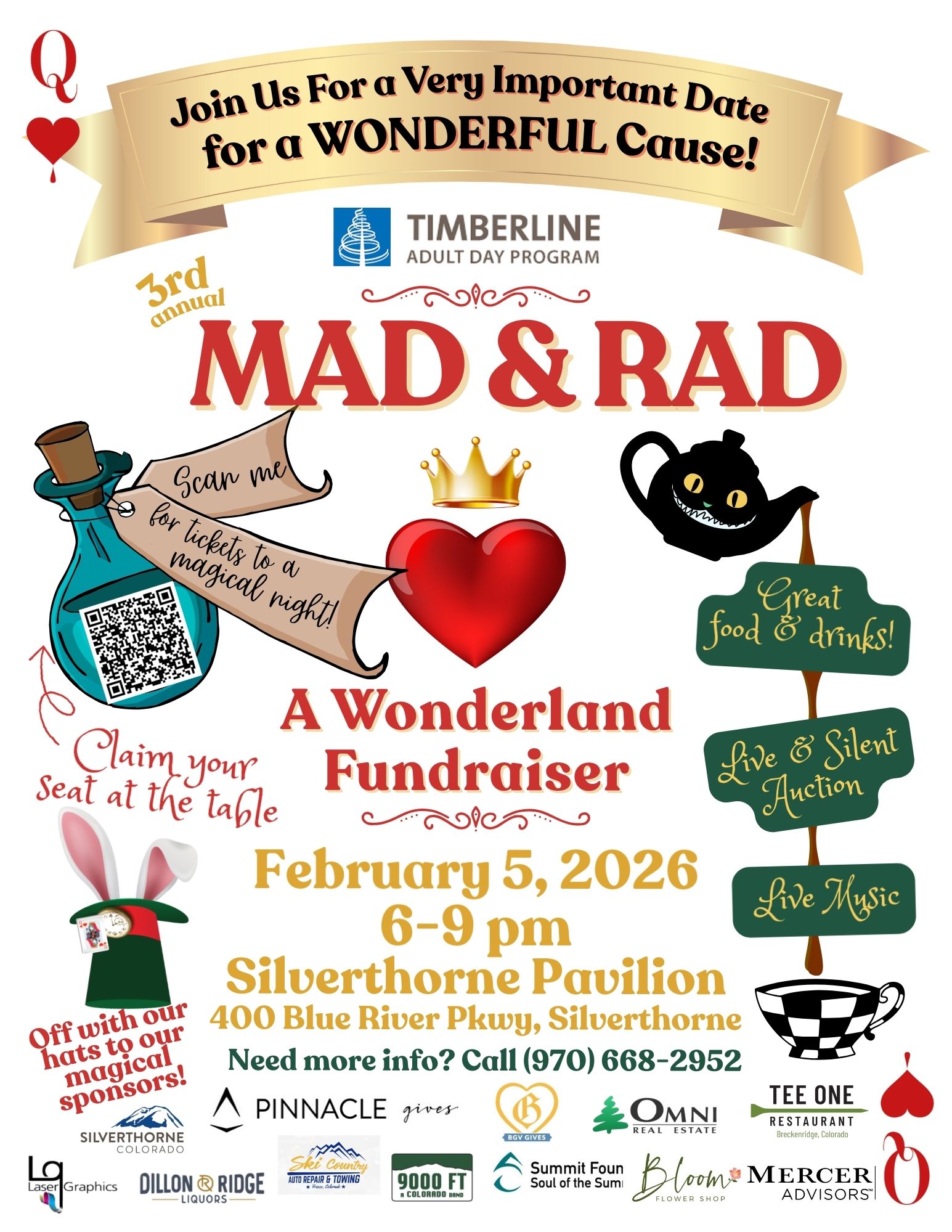 Buy tickets to the Timberline 2025 annual fundraiser here